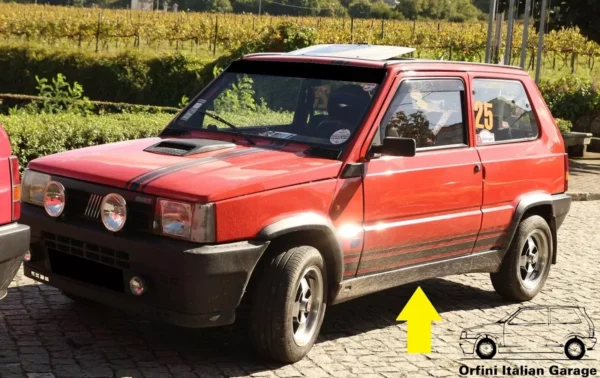 Side Skirts Minigonne Fiat Panda 141 - Kit Abarth / Lester View Front