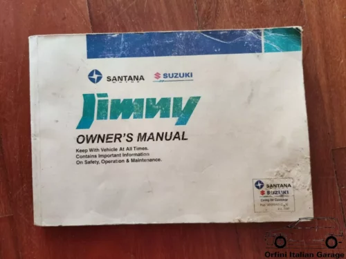 Suzuki Jimny Owners Manual Driver's Handbook Libretto Manutenzione Entretien View Rear