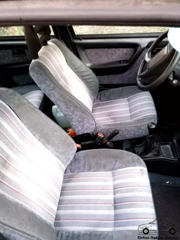 Tessuto Fabric Sedile Seats Bombazine Azurro Blue Fiat Uno MK2 60S 60SX S SX View Front