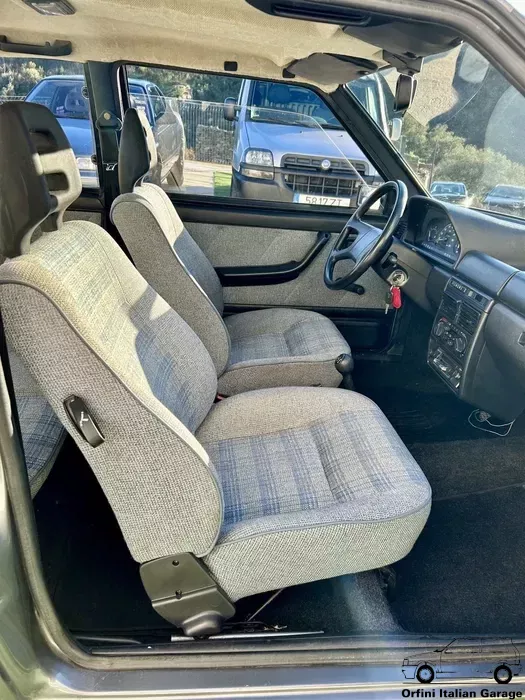Tessuto Fabric Sedile Seats Azurro Fiat Uno MK2 S 45S View Front