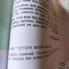 Toyota Corolla E10 E100 Owners Manual Driver's Handbook Libretto Entretien View Front