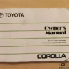 Toyota Corolla E10 E100 Owners Manual Driver's Handbook Libretto Entretien View Rear