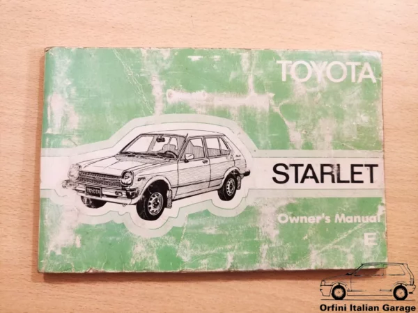 Toyota Starlet Owners Manual Driver's Handbook Libretto Entretien View Front