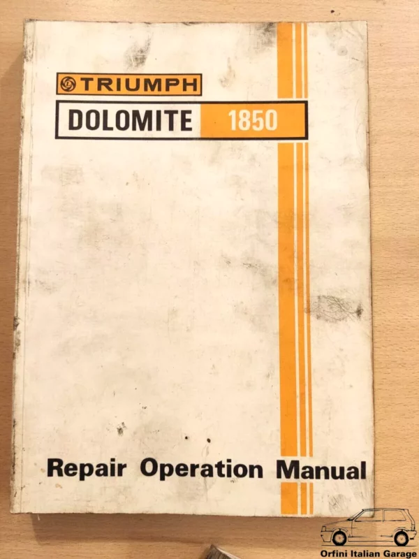 Triumph Dolomite 1850 - Workshop Repair Operation Manual View Front