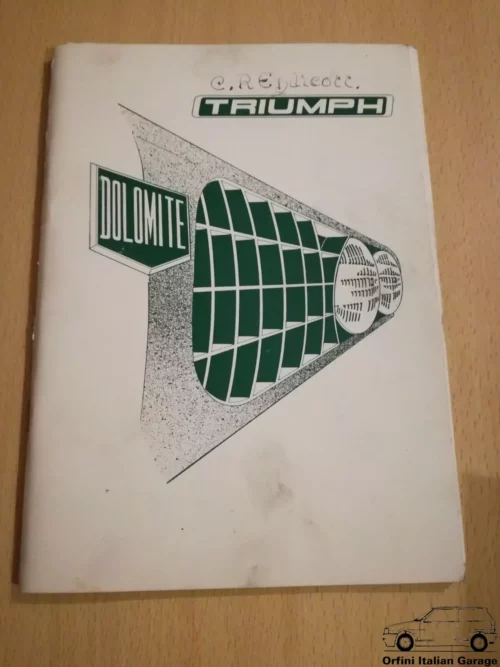 Triumph Dolomite Owners Manual Driver's Handbook Libretto Entretien View Rear
