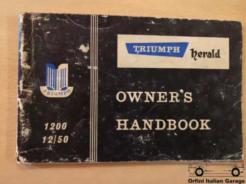 Triumph Herald Owners Manual Driver's Handbook Libretto Entretien View Front