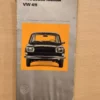VW 411 Owners Manual Driver's Handbook Libretto Entretien View Rear