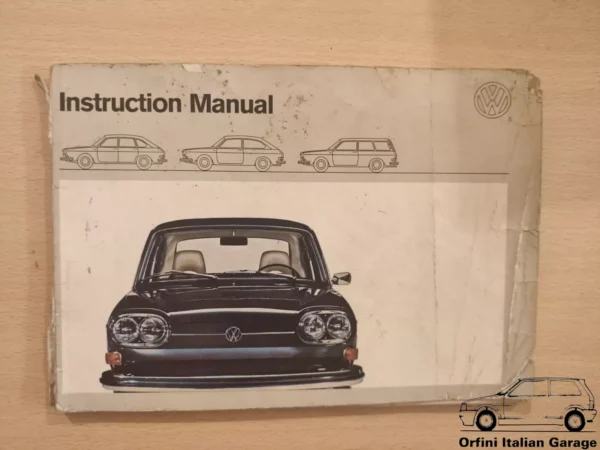VW 411 Owners Manual Driver's Handbook Libretto Entretien View Rear