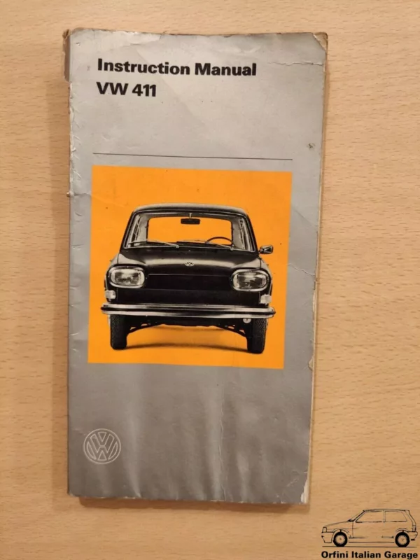 VW 411 Owners Manual Driver's Handbook Libretto Entretien View Rear