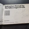 VW LT LTD Owners Manual Driver's Handbook Libretto Manutenzione Entretien View Front