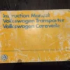 VW T3 Transporter Owners Manual Driver's Handbook Libretto Entretien View Rear
