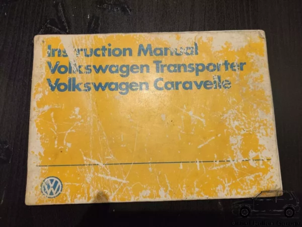 VW T3 Transporter Owners Manual Driver's Handbook Libretto Entretien View Rear