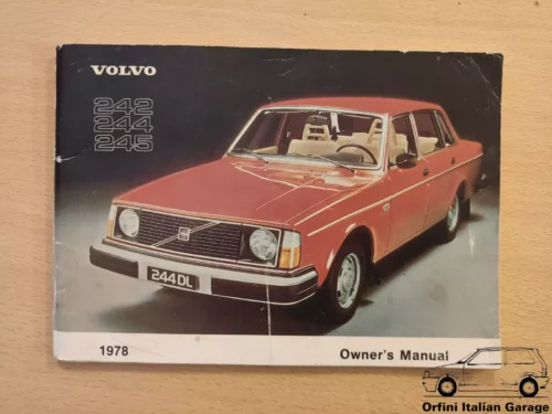 Volvo 242 244 245 Owners Manual Driver's Handbook Libretto Entretien View Front