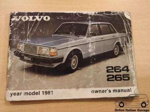 Volvo 260 Series 264 265 Owners Manual Driver's Handbook Libretto Entretien View Front