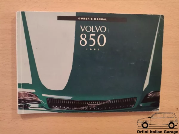 Volvo 850 Owners Manual Driver's Handbook Libretto Entretien View Front