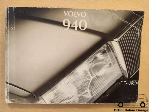 Volvo 940 Owners Manual Driver's Handbook Libretto Entretien View Front