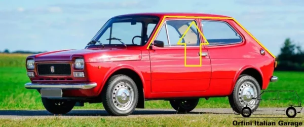 4262310 4186094 6mt Set Chromed Side Roof Trim Fiat 126 127 128