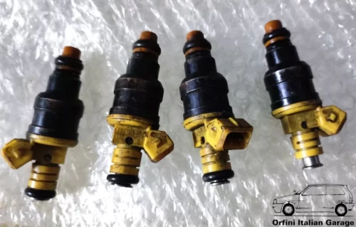 7626715 60808140 Bosch 0280150702 Set Fuel Injectors Fiat Uno Turbo IE MK2 Alfa Lancia