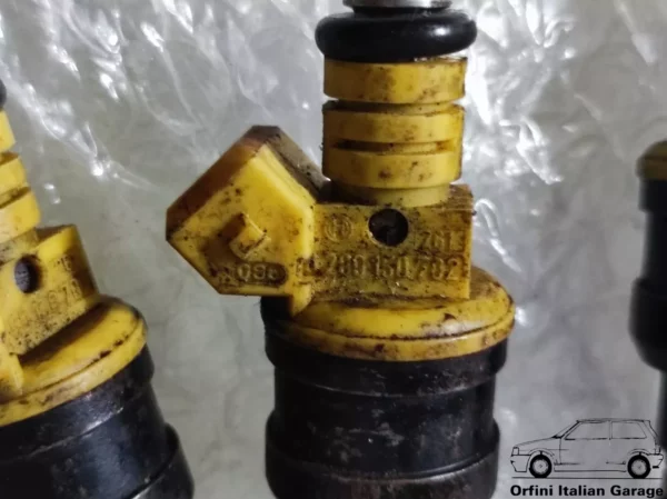 7626715 60808140 Bosch 0280150702 Set Fuel Injectors Fiat Uno Turbo IE MK2 Alfa Lancia
