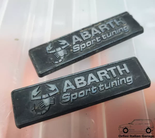 Pair Side Skirts Badges Fiat Uno Abarth Sport Tuning