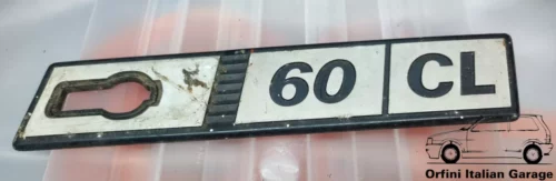 5952339  Right Side Badge Fiat Ritmo 60CL 60 CL