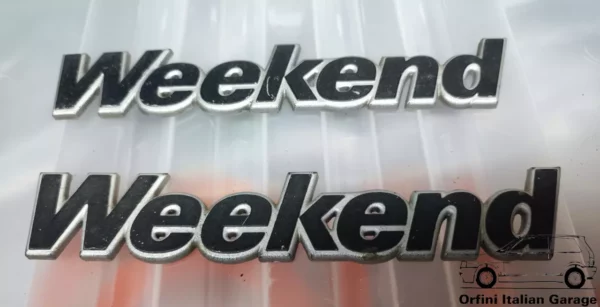 7544767  Rear Badge Scritta Fiat Regata Weekend