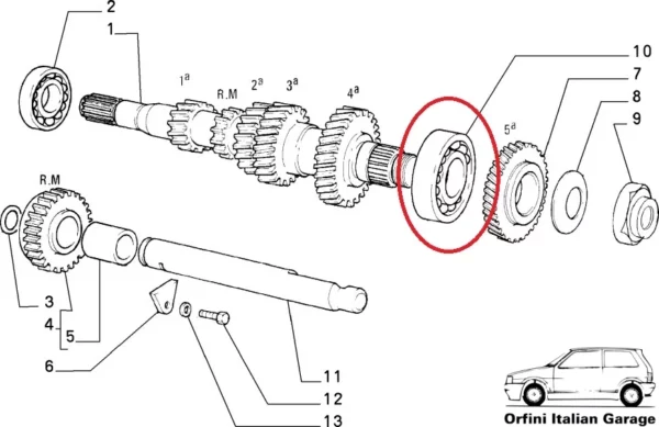 12265-5974294-7691607-2.webp 5974294 7691607 Main Shaft Gearbox Bearing Fiat Panda Uno Cinquecento Seicento Lancia Y10