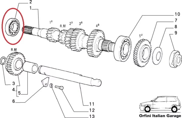 12266-55208335-7533697-2.webp 55208335 7533697 Main Shaft Gearbox Bearing Fiat Panda Lancia Alfa Romeo