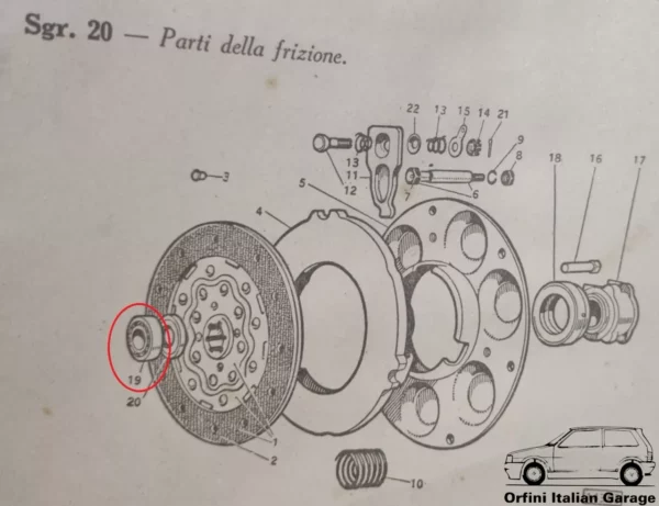12299-055844-2.webp 055844 Bearing Cuscinetto Perno Frizione Clutch Spigot Fiat 1500 D/E Musone 15x35x11