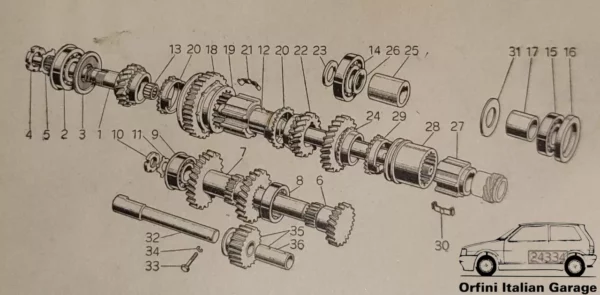 801550  Bearing Cuscinetto Albero Secondary Shaft Fiat 1500 E Musone 20x47x18