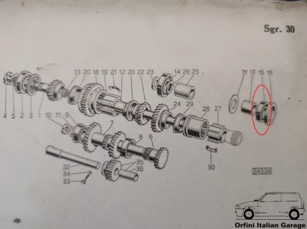 12314-71558-361752-2.webp 71558 361752 Bearing Cuscinetto Albero Primario Main Shaft Fiat 1500 E Musone 25x52x15