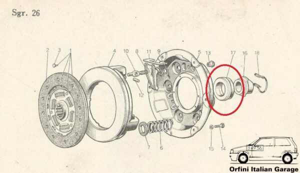 816341  Bearing Cuscinetto Clutch Fiat 8v Zagato Otto Vu 30.2/36x68x18/18.9