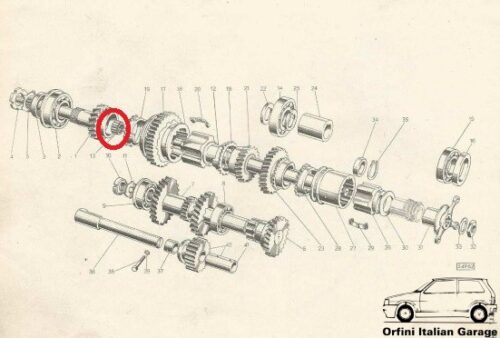 314563  Bearing Cuscinetto Main Shaft Gearbox Albero Primario Fiat 8v Zagato Otto Vu 15x25x18