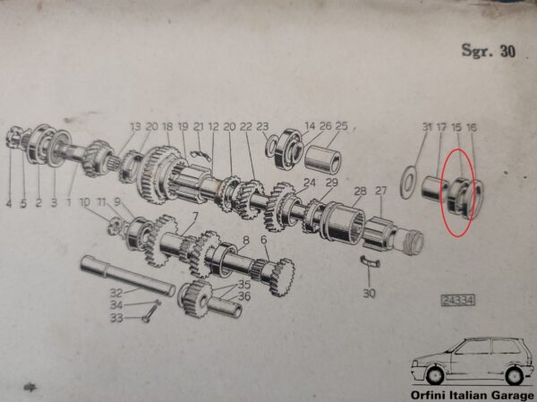 12378-71558-361752-2.jpg 71558 361752 Bearing Cuscinetto Main Shaft Gearbox Albero Primario Fiat 8v Zagato Otto Vu 25x52x15