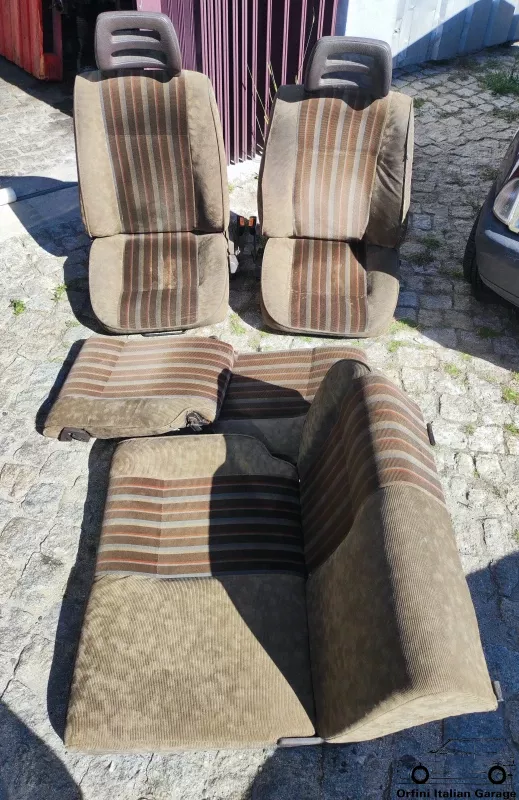 7671032 7671033 7656046 7656048 7656047 7656049  Set Seats Brown Fiat Uno MK2 60SX