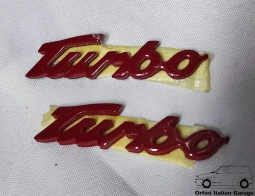 12706-46317003.webp 46317003 Pair Side Badge Scritta Turbo Fiat Coupe 20V Turbo Limited Edition