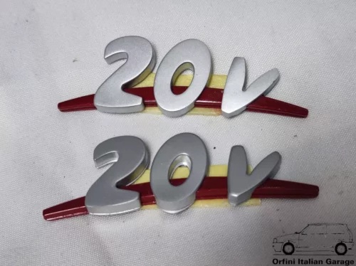 12710-735267515.webp 735267515 Pair Side Badge Scritta Red Fiat Coupe 20V Turbo