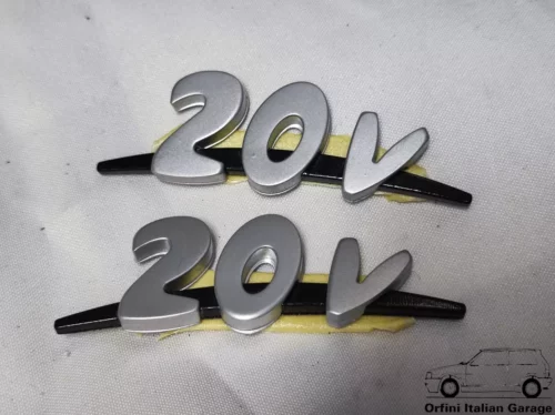 12712-125307080-.webp 125307080 Pair Side Badge Scritta Black Fiat Coupe 20V Turbo