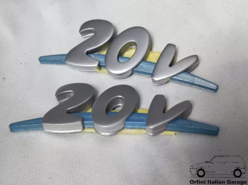 12714-125307042.webp 125307042 Pair Side Badge Scritta Blue Fiat Coupe 20V Turbo
